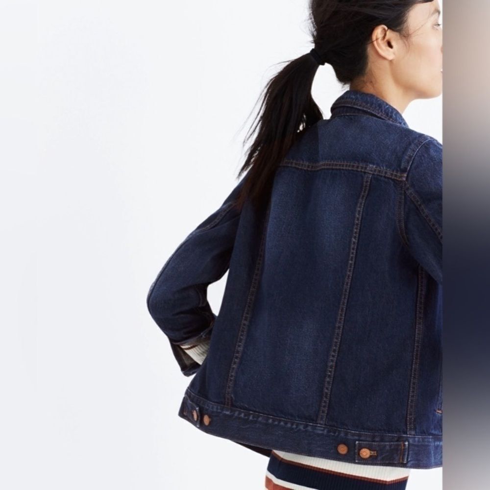 Madewell Classic Denim Jacket In Briarwood Wash - Picture 14 of 15